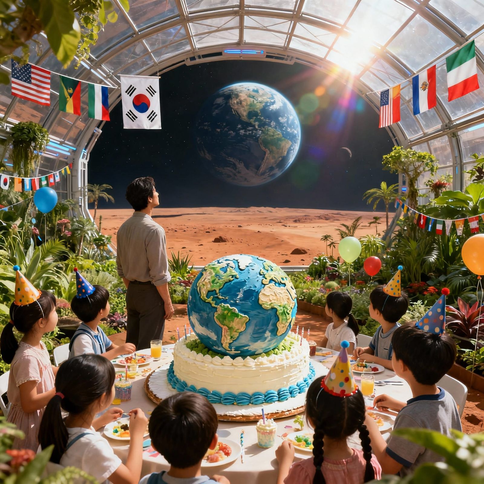 Children's Birthday Party on Mars Biodome in 2222