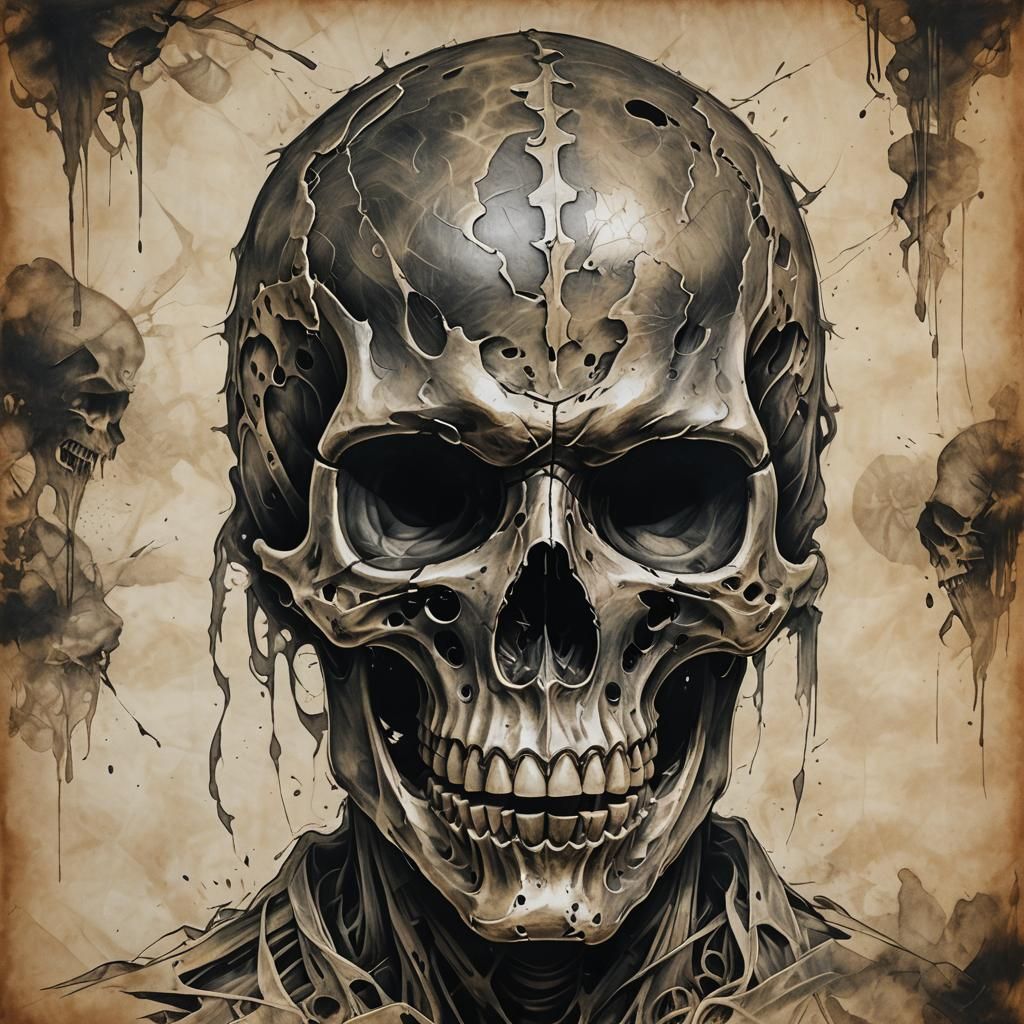 Call of Duty Ghost Skull on Rice Paper