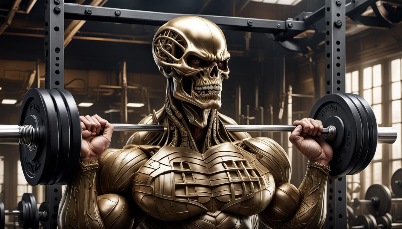 Funko Pop Gym Scene: Intricate Digital Art