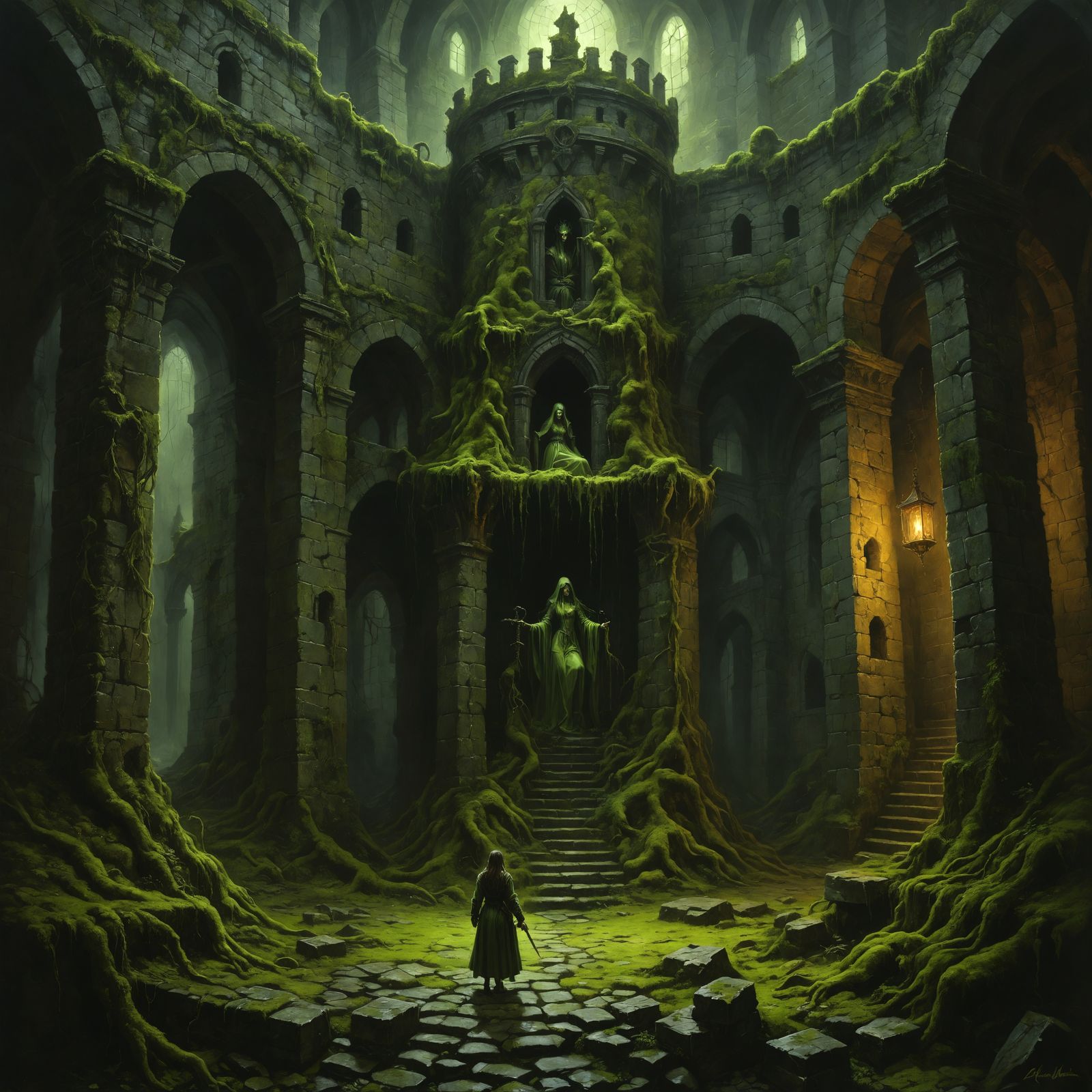 (MASTERPIECE) BY GOD, dark fantasy oil painting  KERGKLNKA T...