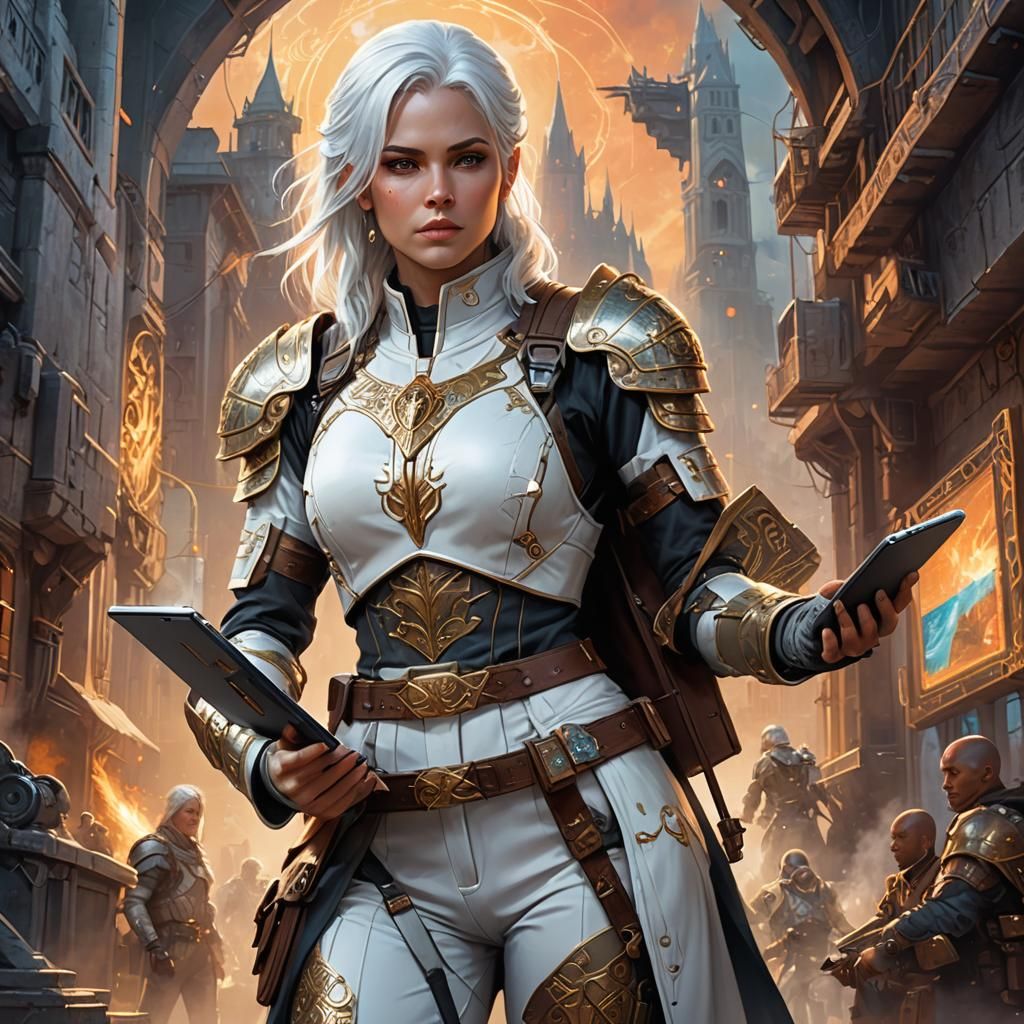 Female Mercenary Concept Art in Artstation Style