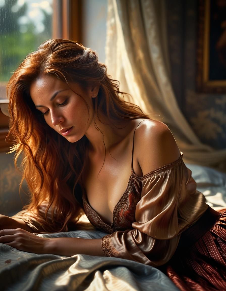 Renaissance Woman in Warm, Soft Light