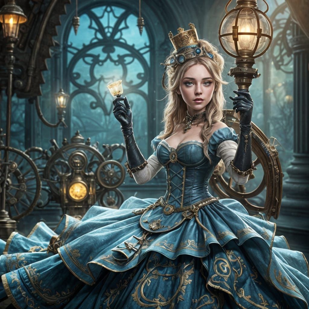 Steampunk Cinderella Digital Art in Unreal Engine