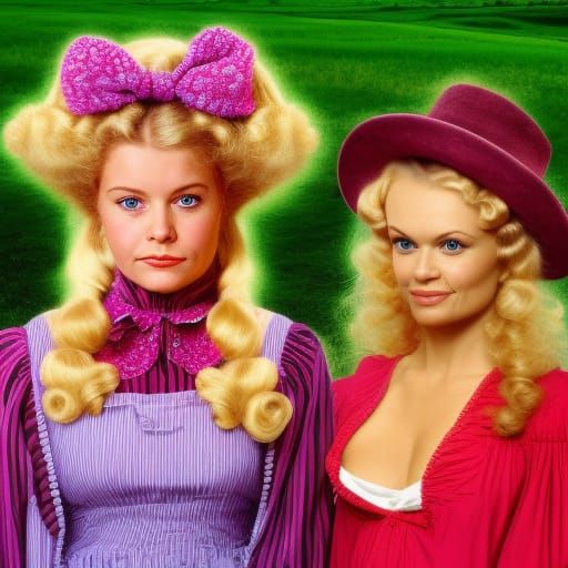 Nellie Oleson and Pamela Anderson