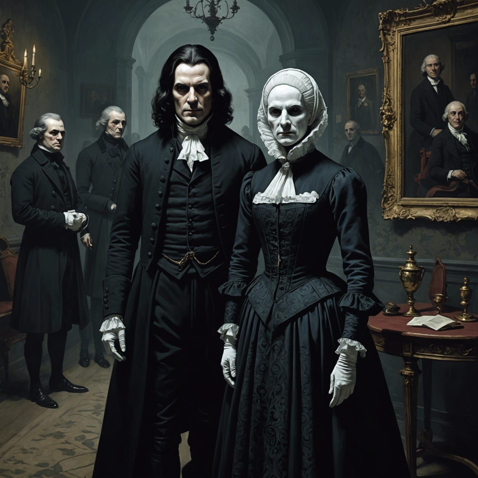 Grimdark Scene in 18th Century Venetian Style