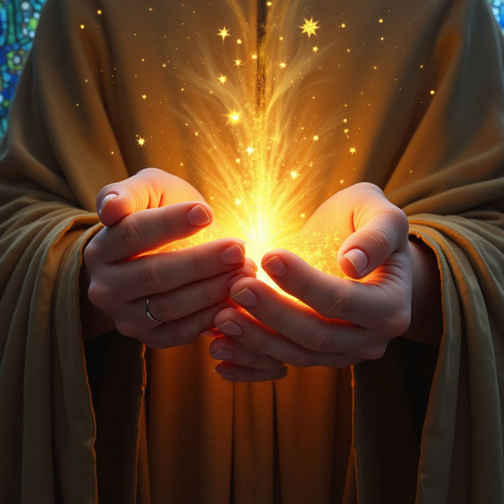 Hyperrealistic Hands of the Virgin Mary