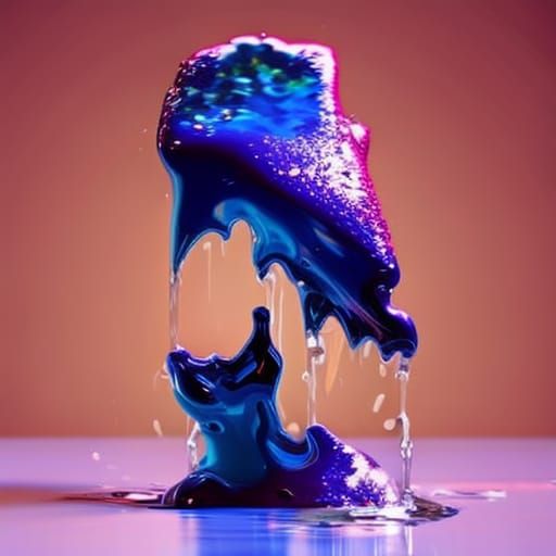 Liquid Chrome Meltdown: Hyperrealistic Splash Art