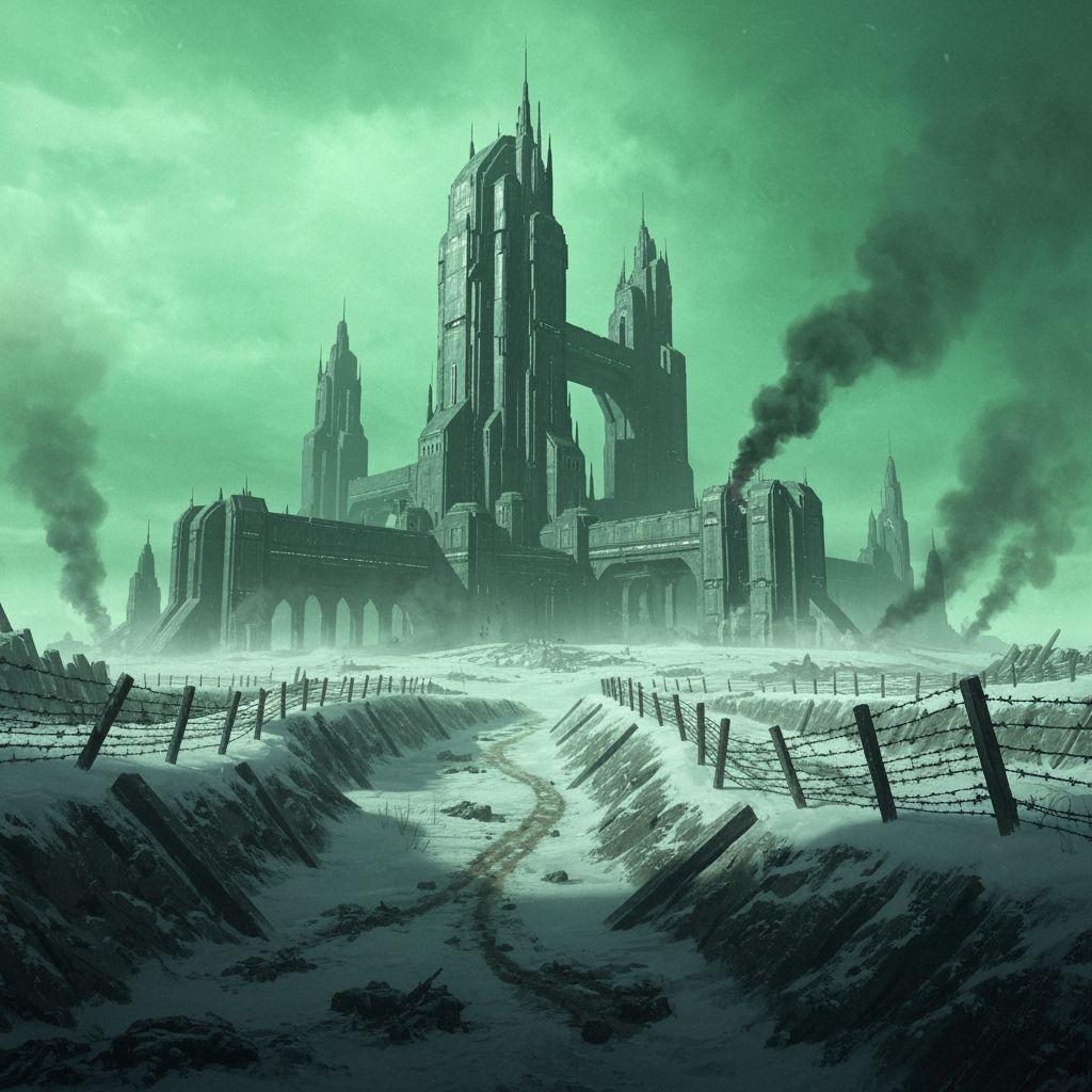 Qonos Distorted by Battlefield, Cinematic Sci-Fi Scene