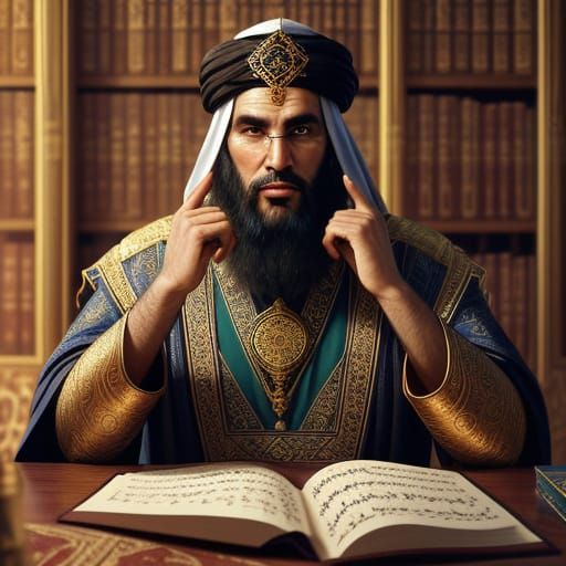 Ibn Arabi in Library: Islamic Geometric Art