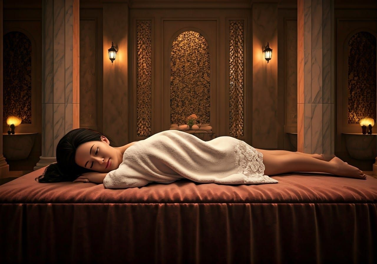 Relaxing Spa Day: A Serene Portrait in 4K