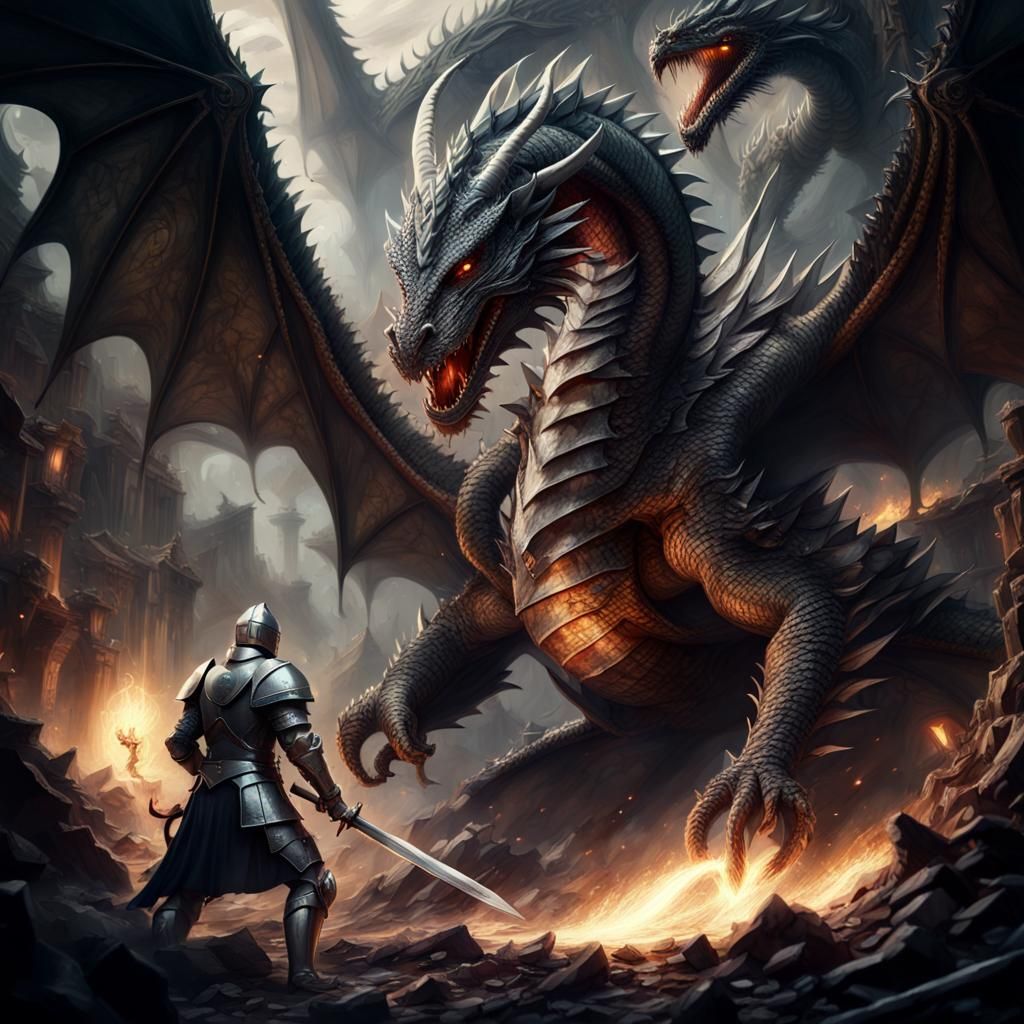 Epic Knight Versus Dragon in Lair