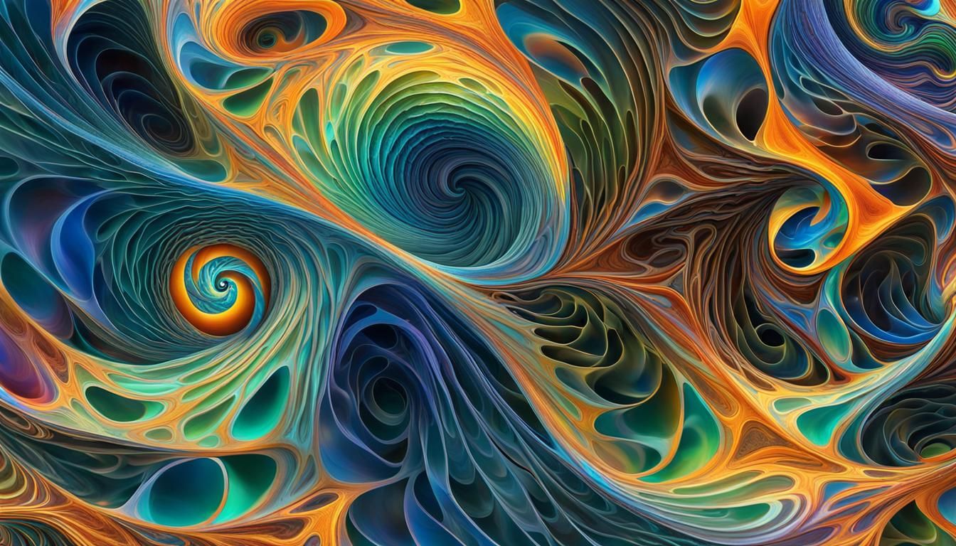 Psychedelic Star Fractal in Macro Detail