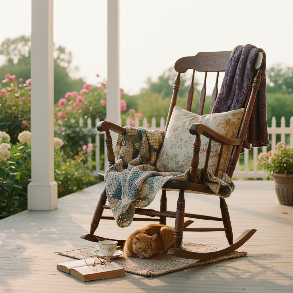 Granny's Rocking Chair: A Nostalgic Scene