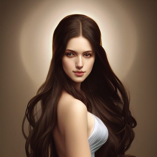 Elegant Woman Portrait in Hyperdetailed Digital Art