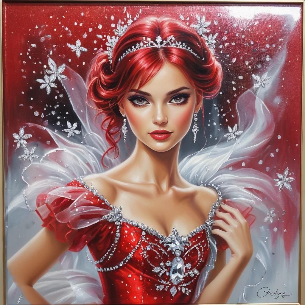 Glassy Screen Painting with Diamond Pointillé