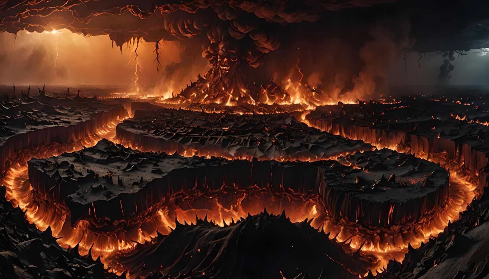 Panoramic Photo of a Horrifying Hellscape in 8k