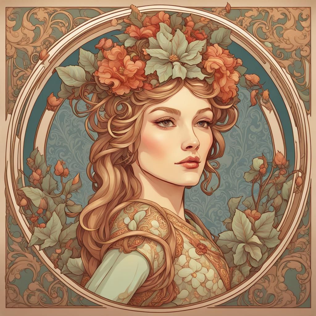 Nutcracker in Art Nouveau Style