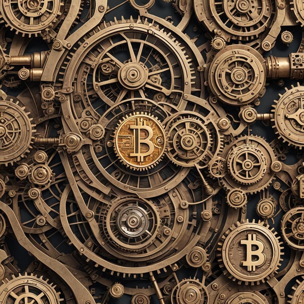 Bitcoin Steampunk Engine: Digital Currency Art