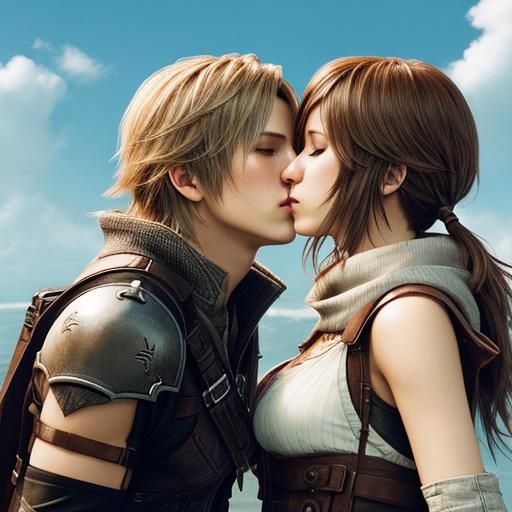 Romantic Kiss in Final Fantasy XIII Style
