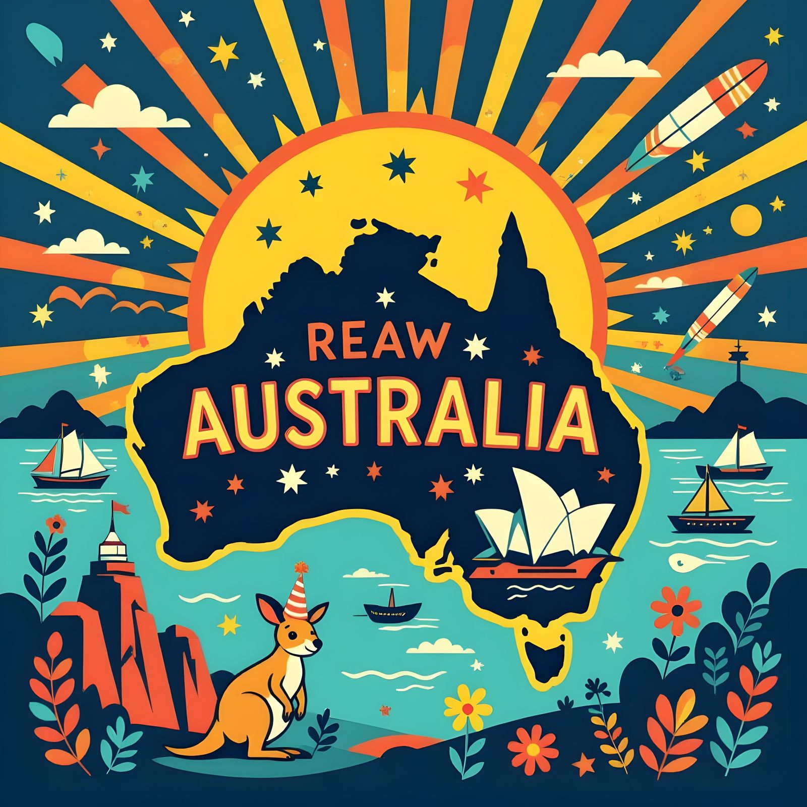 Aussie Patriotism Fun And Enjoyment