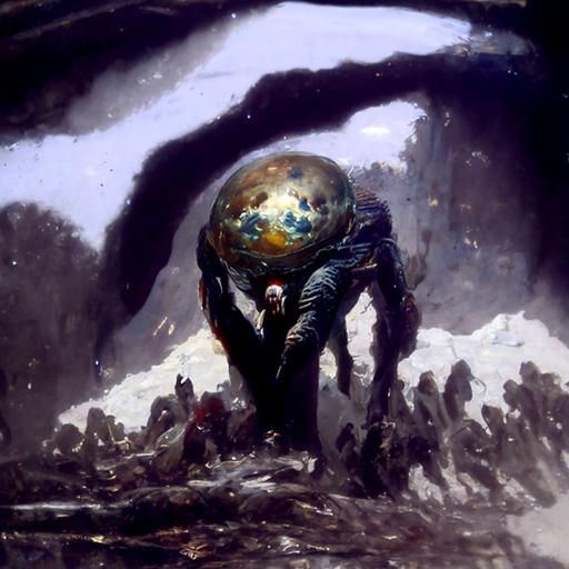 Horror Planet in Style of Doré and Rutkowski