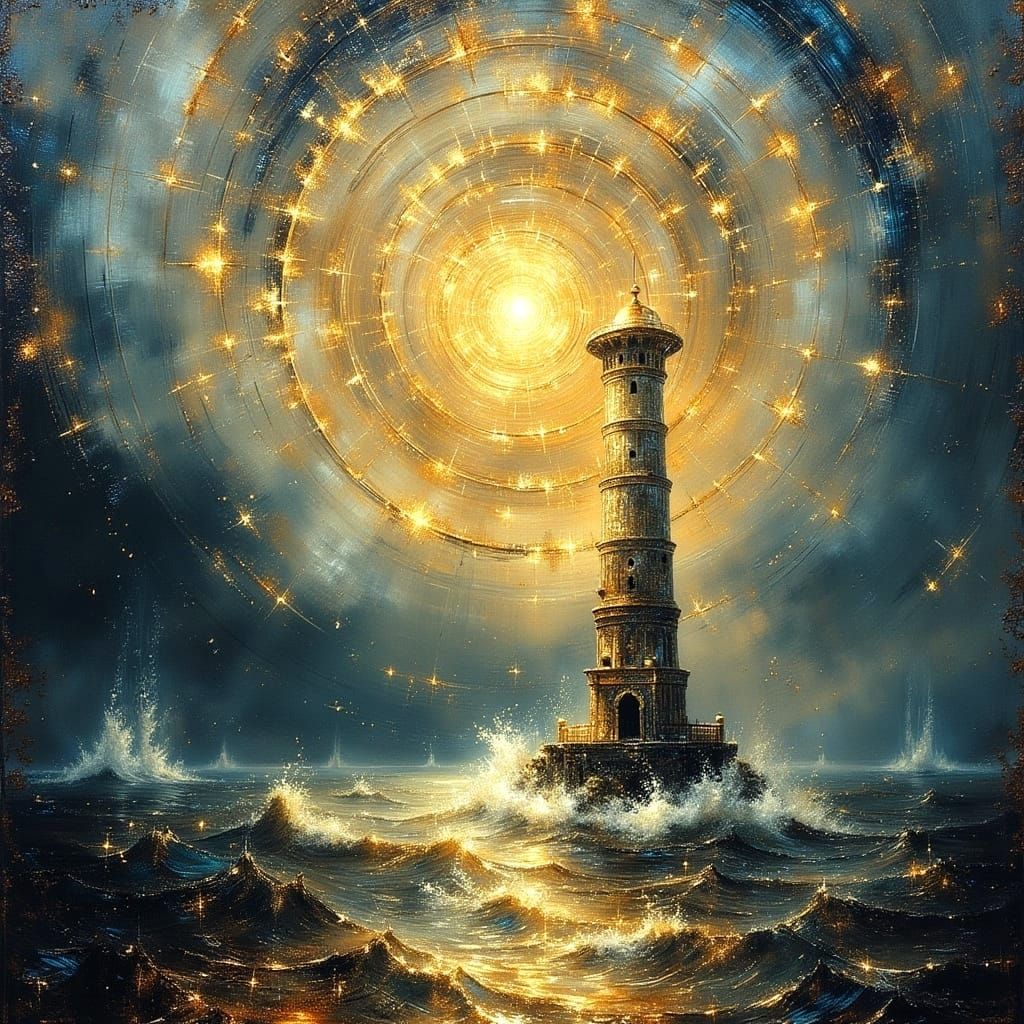 Meteor Storm Cataclysm at the Lighthouse of Atlantis