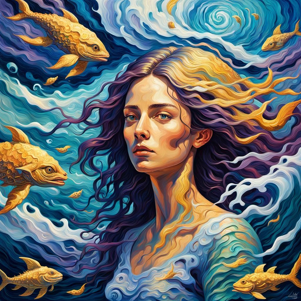 Electric Elegance in Oceanic Turmoil