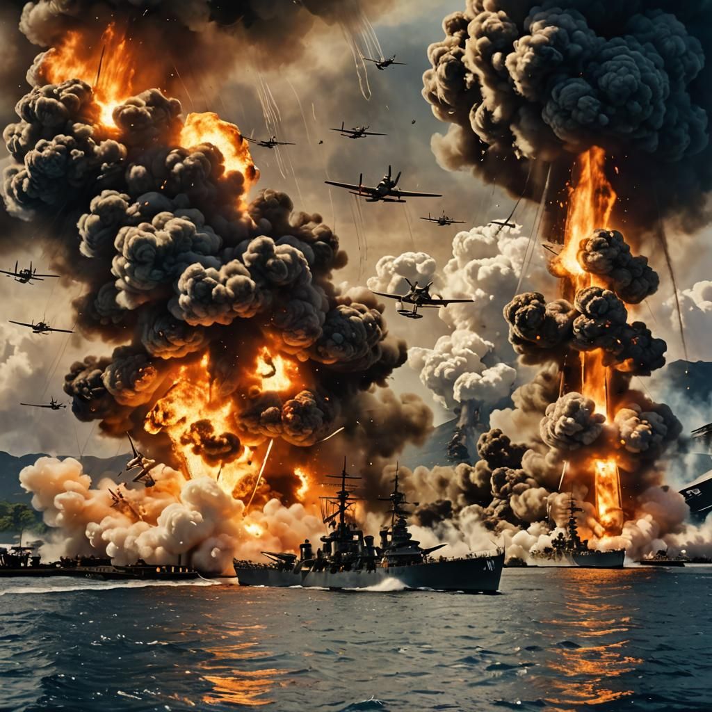 Pearl Harbor Attack: Fierce Battle in Cinematic Style