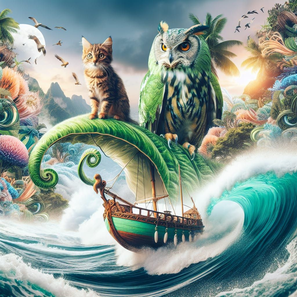 Owl and Cat's Tropical Sea Adventure