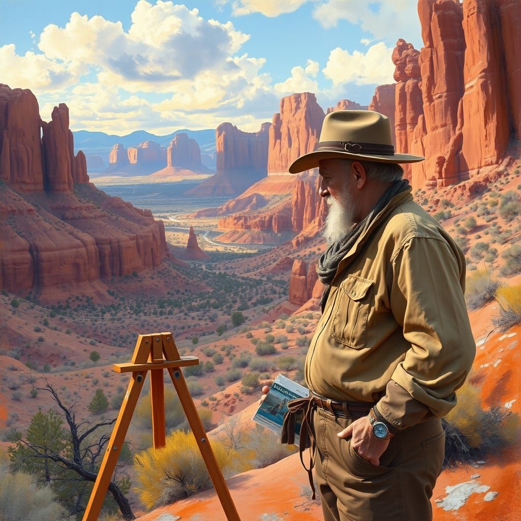 Utah Landscape Painting in the Style of Landscape Masters
