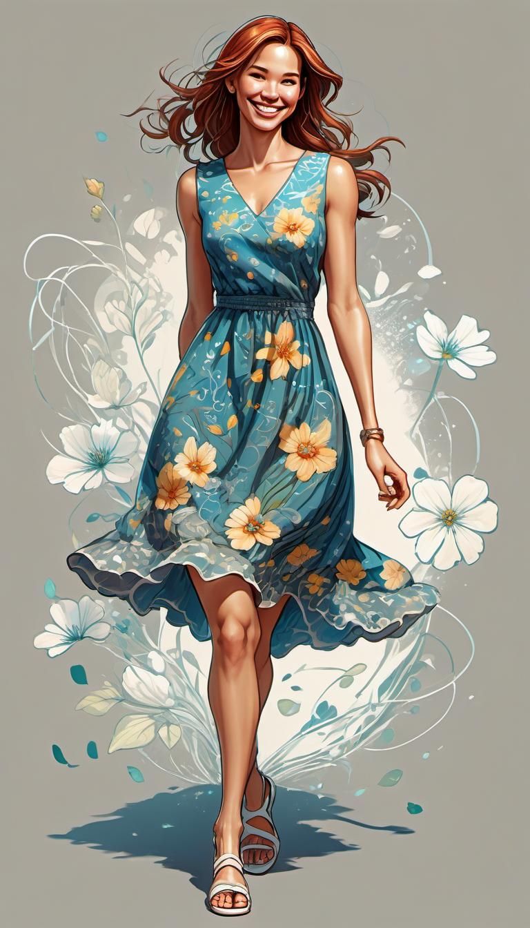 Todd McFarlane Style Girl in Summer Dress