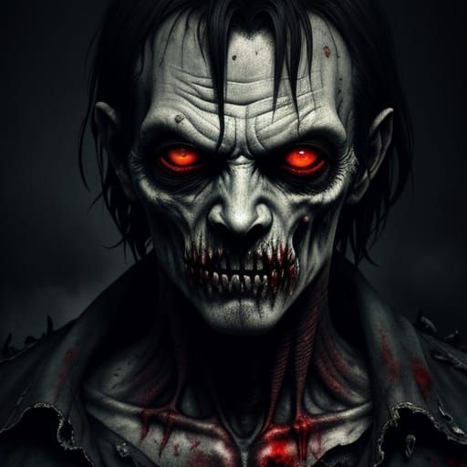 Horror Concept Art: Undead Zombies in Dark Fantasy Style