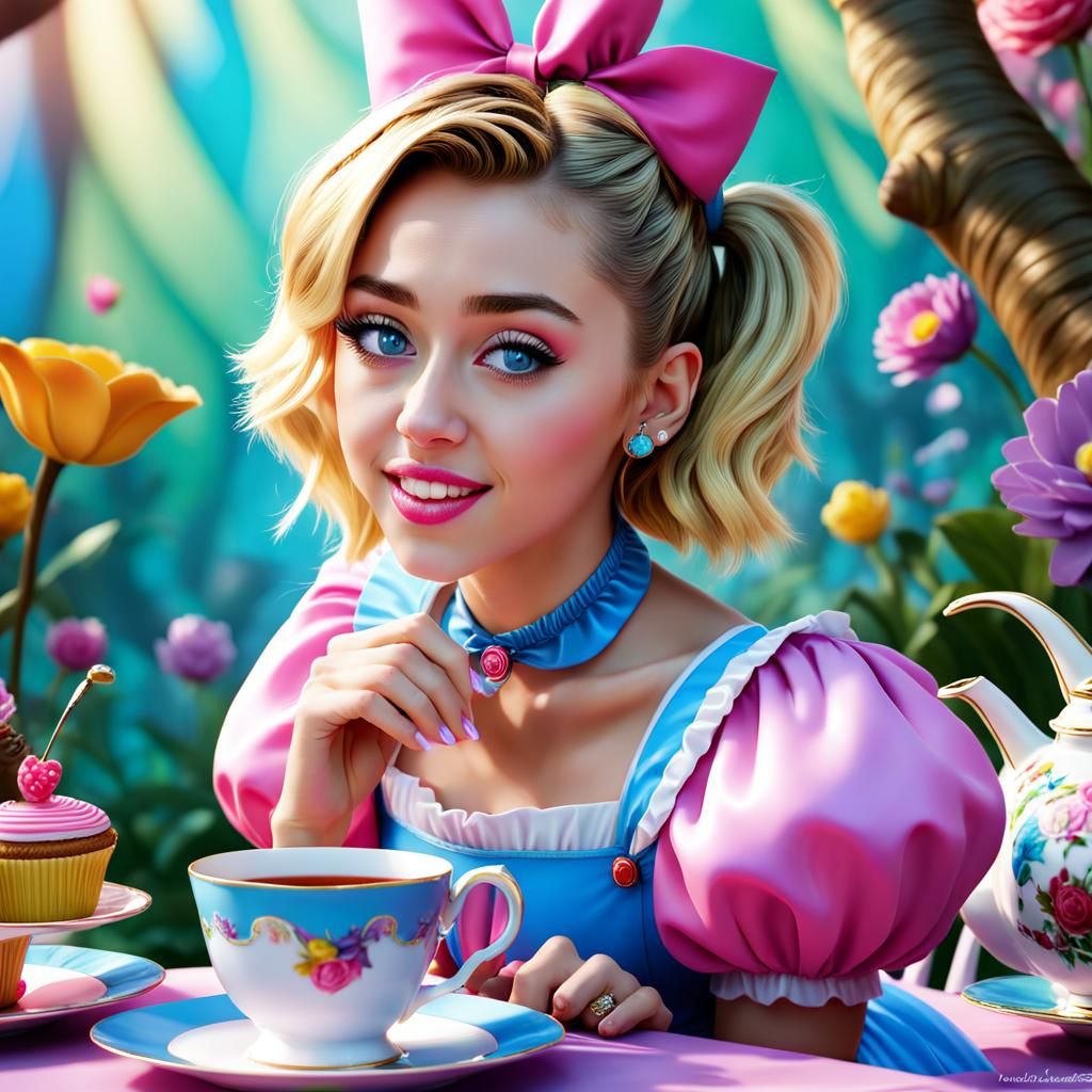 Miley Cyrus as Alice: 3D Digital Art