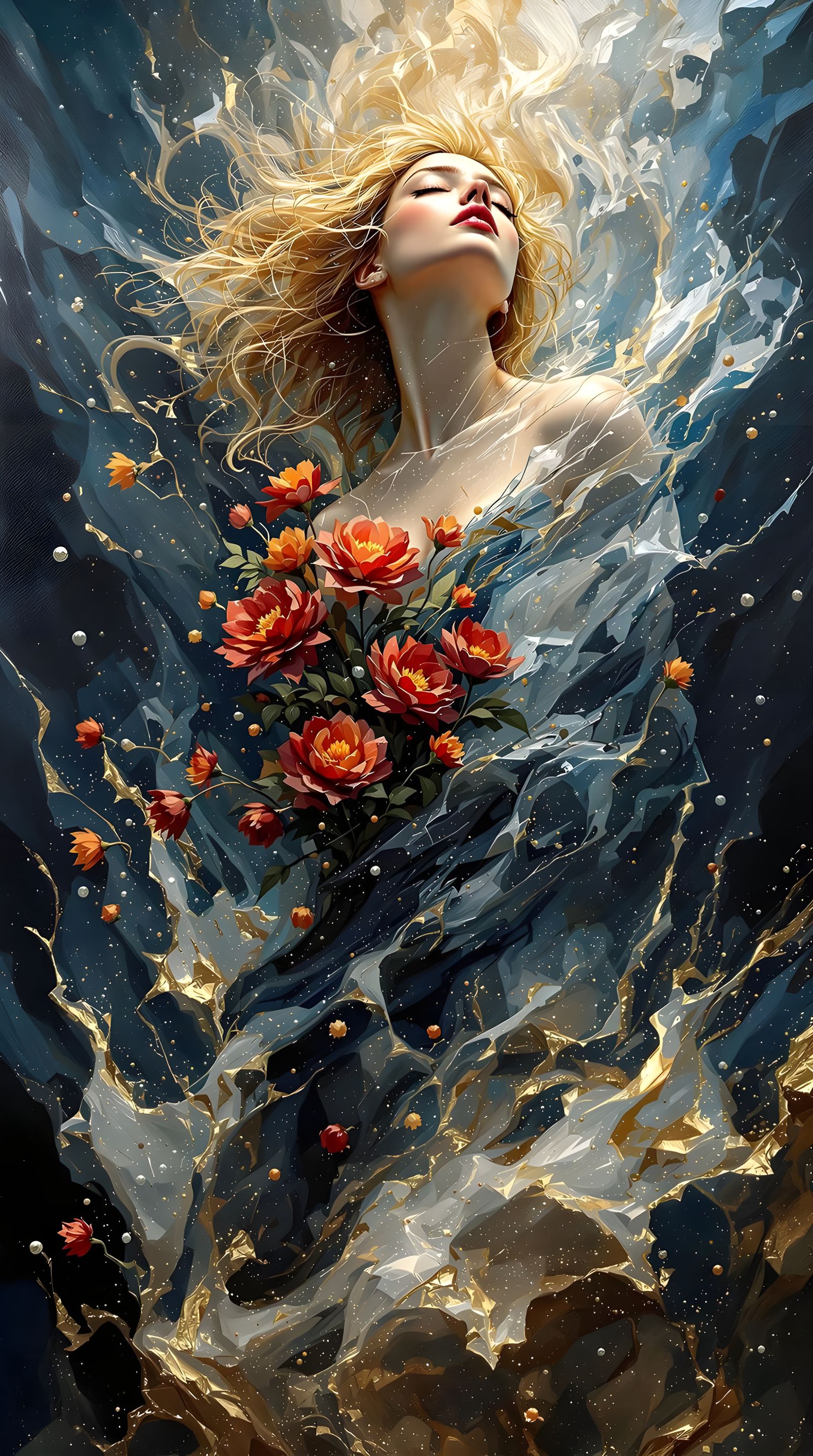 Impasto Blossom Ephemera in Turbulent Majesty