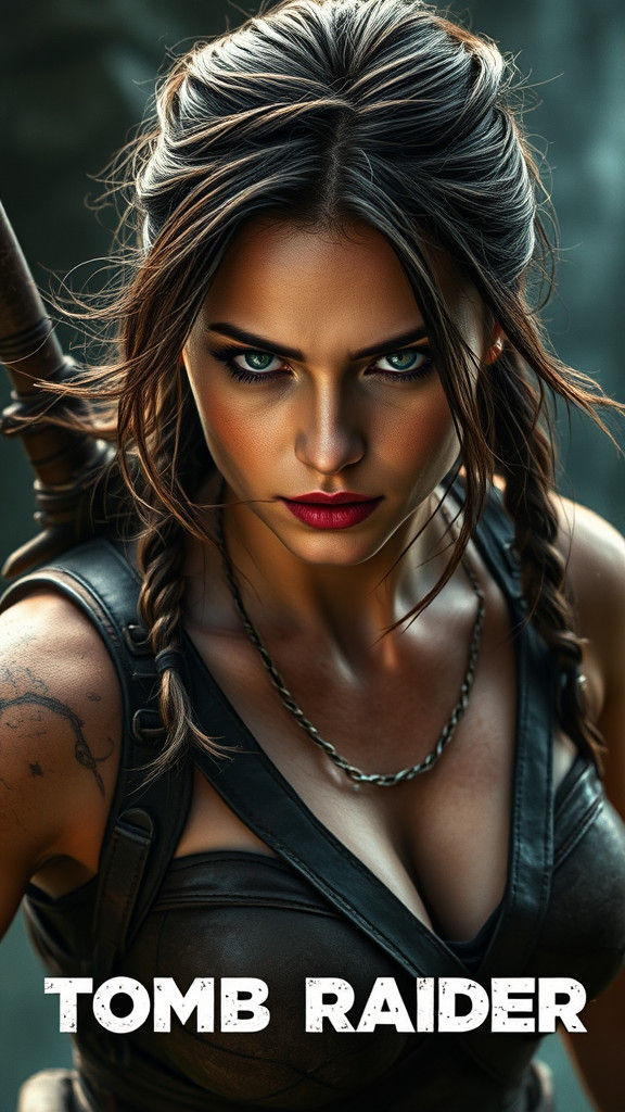 Margot Robbie as Lara Croft Movie Poster