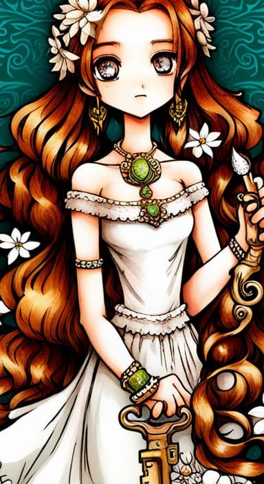 Anime Princess with Cat Sidekick