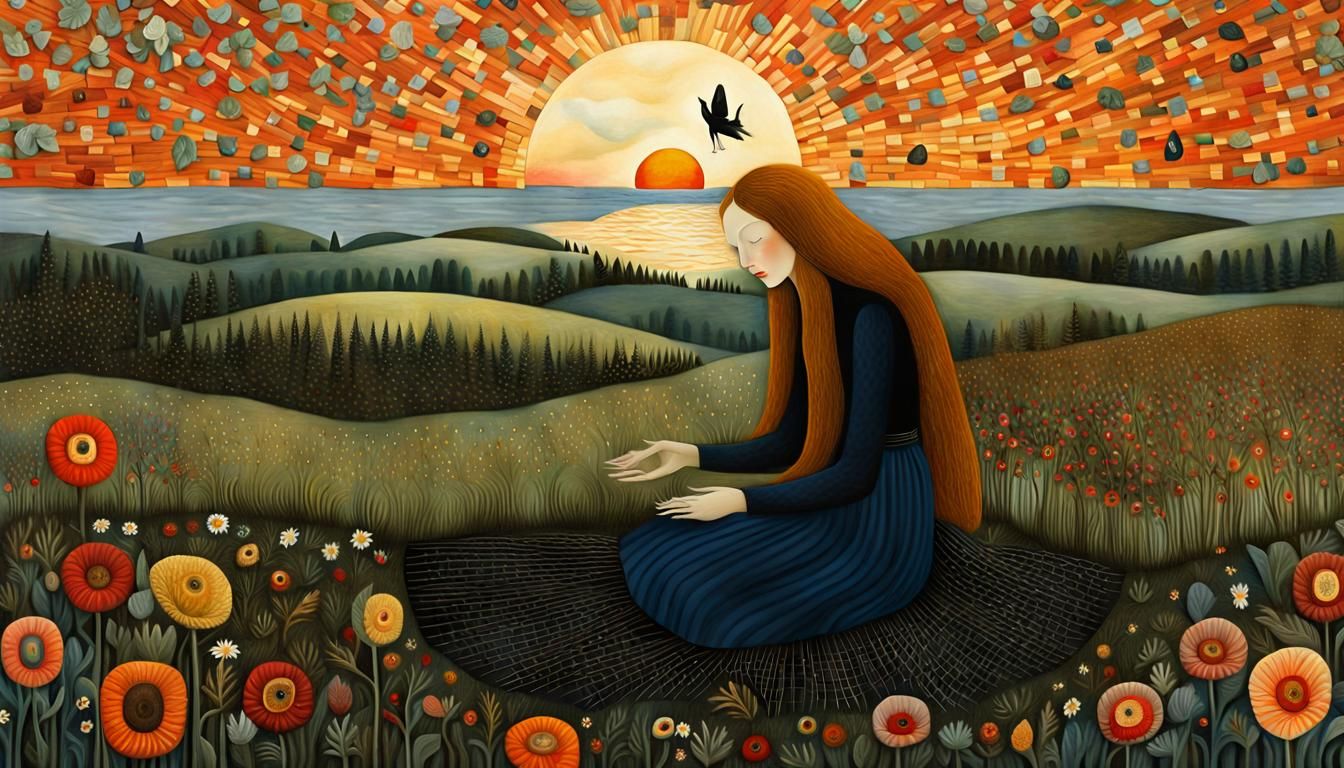 Resilient Woman: Surreal Digital Artwork in 8K