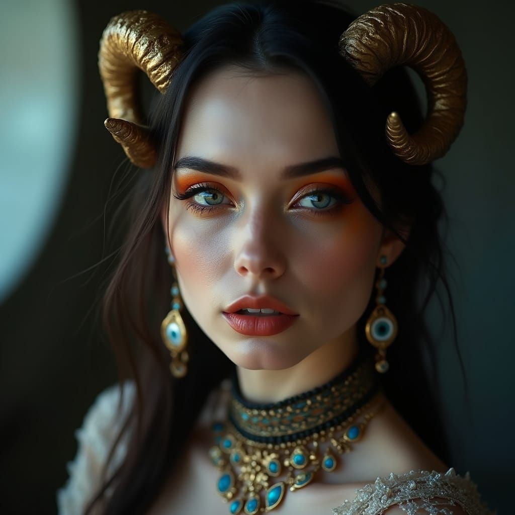 Enchanting Fantasy Portrait with Luxurious Aesthetic