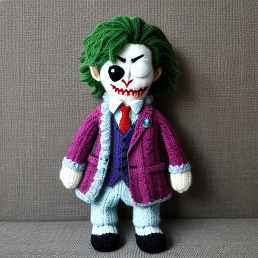 Knitted Wool Joker Toy