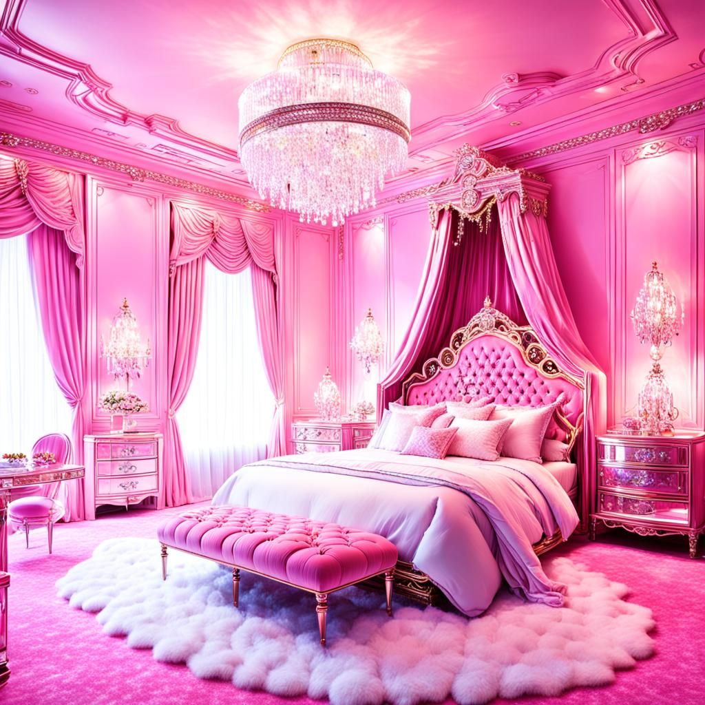 Goddess's Pink Bedroom with Couture Closet