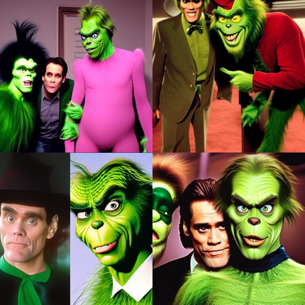 Jim Carrey Characters Unite: The Riddler, Grinch, Mask
