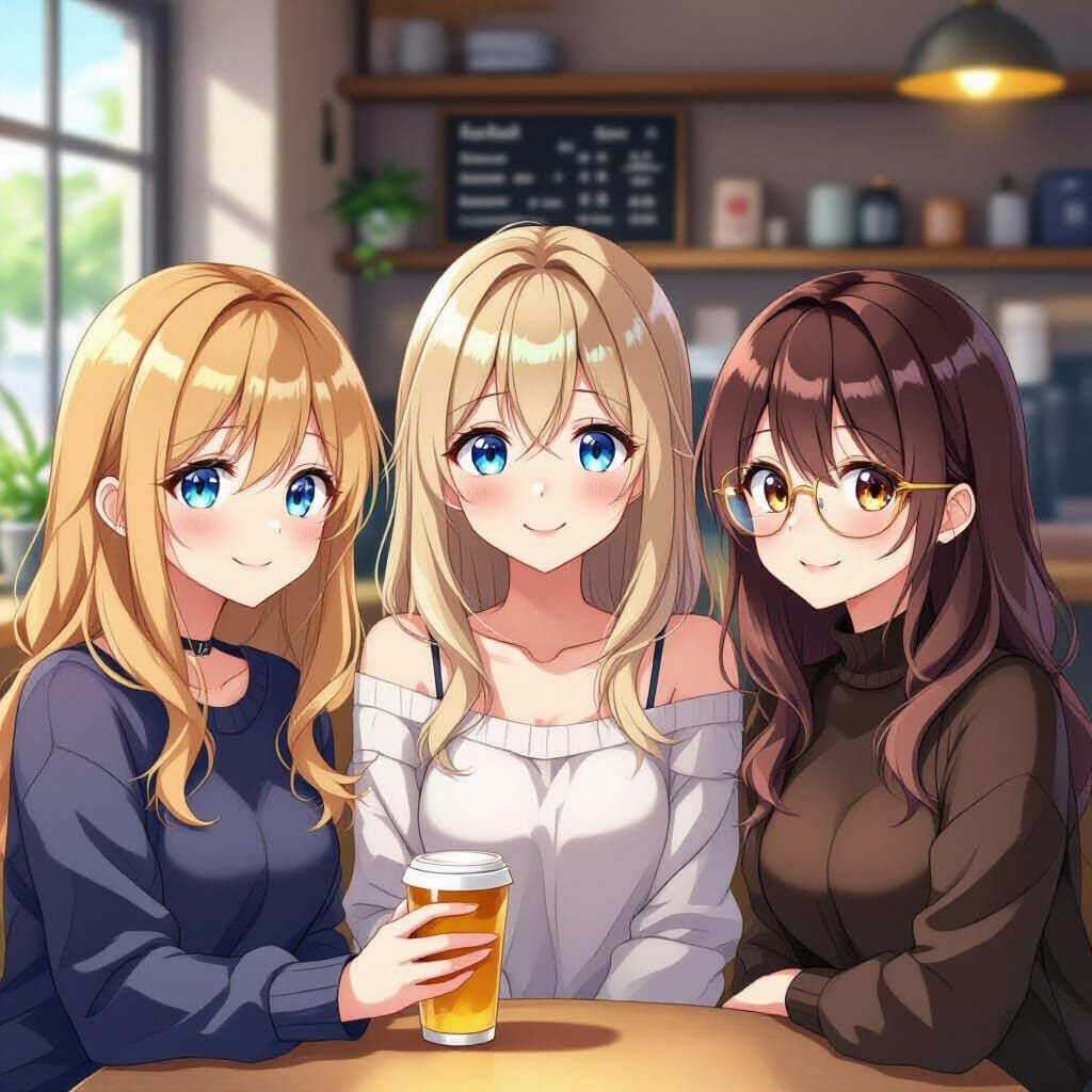 Cute Anime Girls Hanging Out