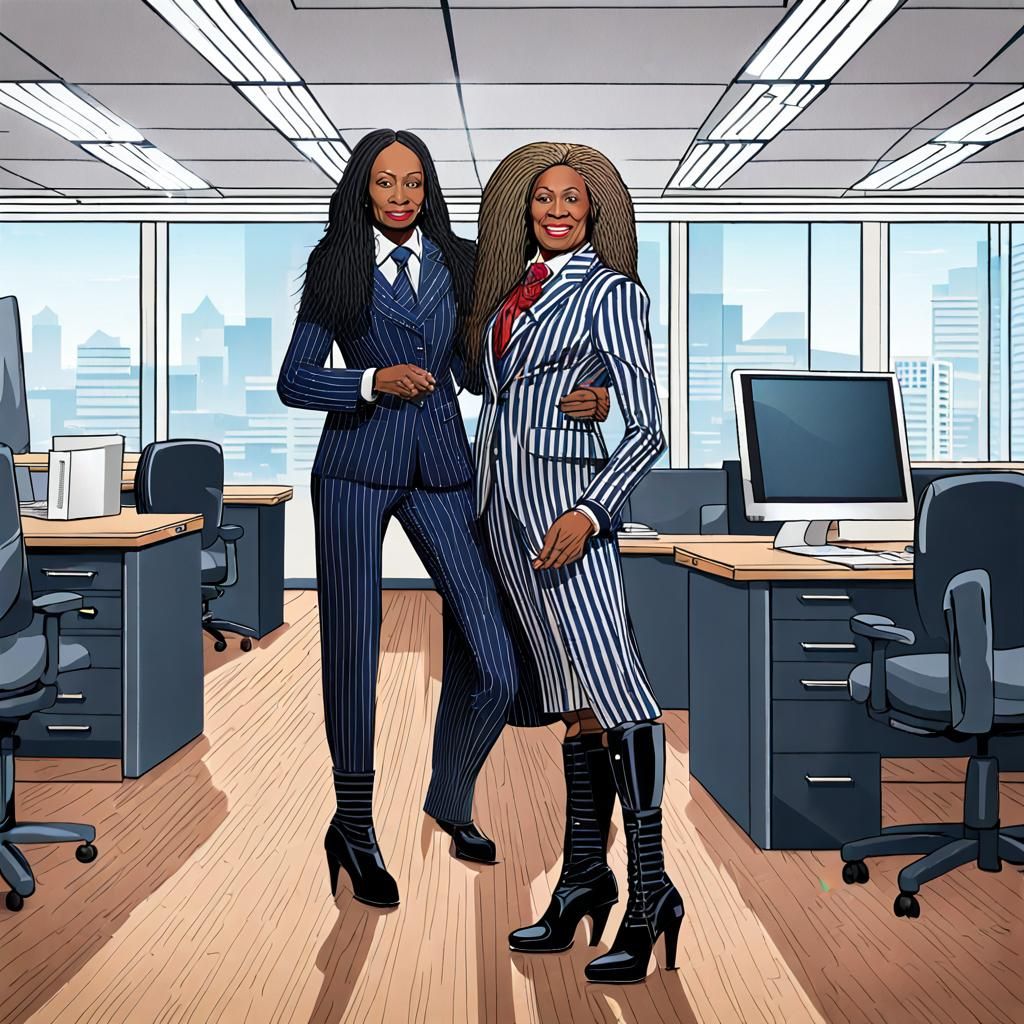 Realistic Photo of Businesswoman and Crossdresser