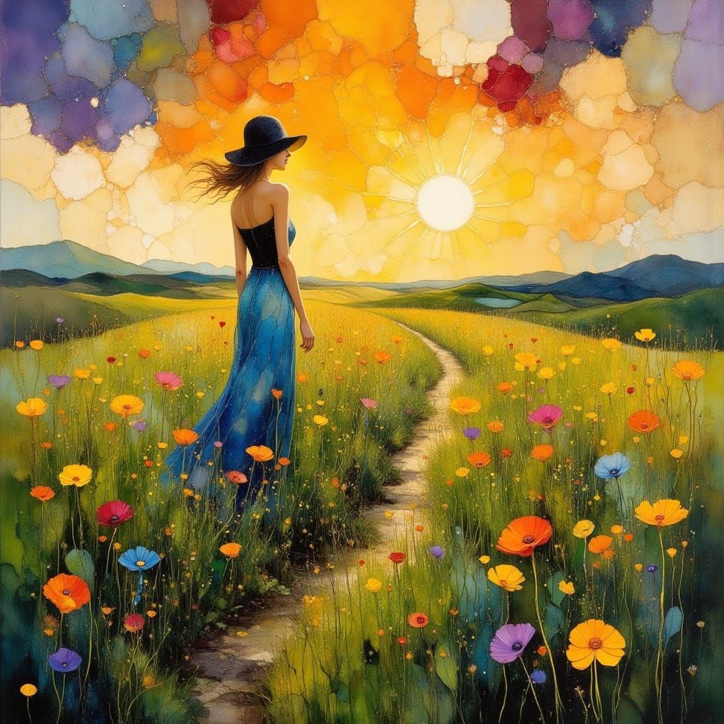 Prairie Sunset: Golden Hour Serenity