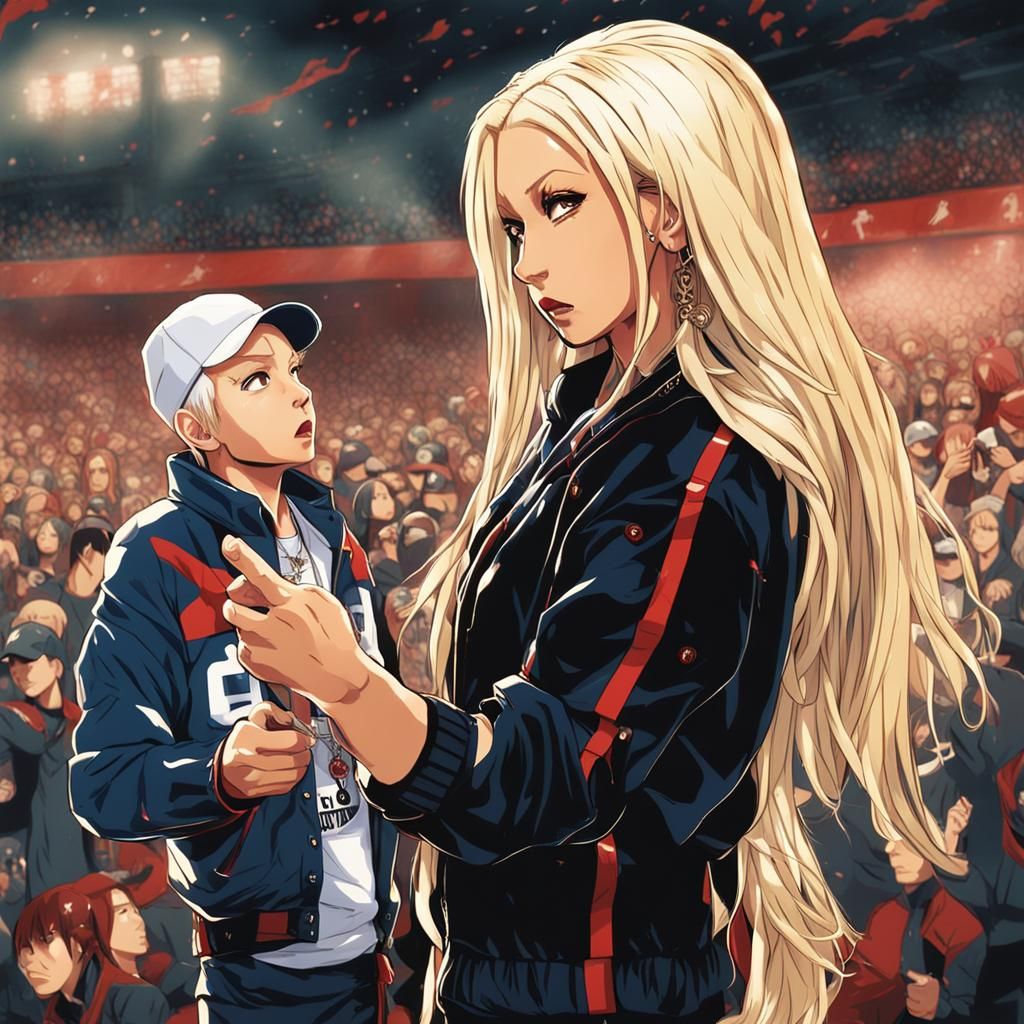 Aguilera Awards Angered Eminem in Anime Style