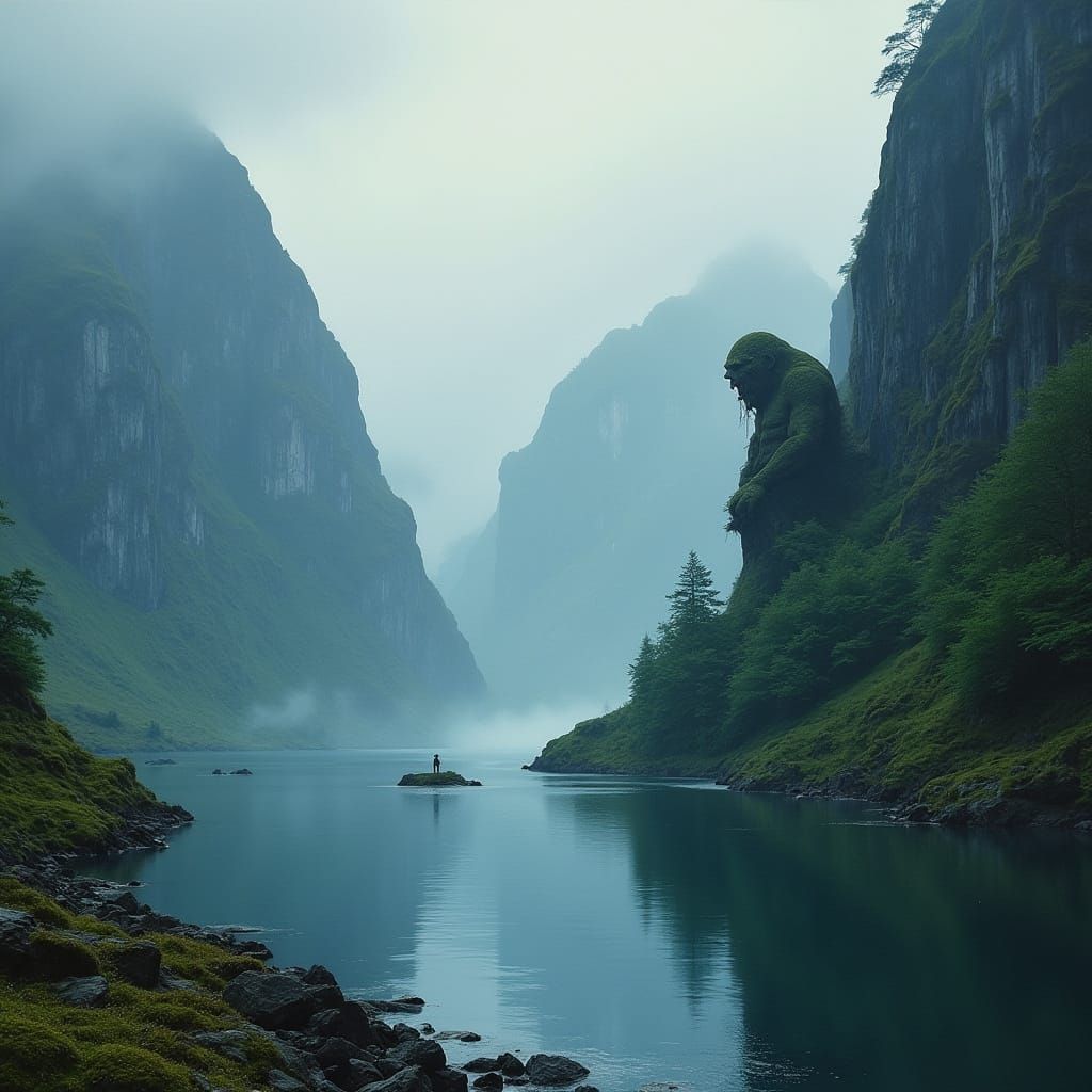 Mystical Fjords with a Fearsome Troll
