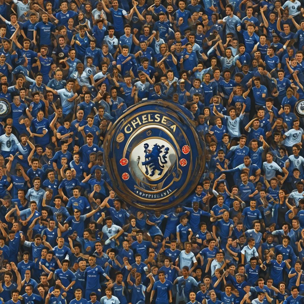 Chelsea Football Club Wallpaper in Detailed Matte Style