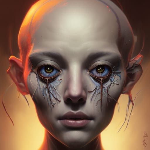 Brain with Eyeballs: Hyperdetailed Concept Art