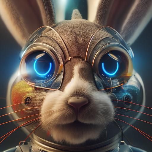 imagine the easter bunny as ai