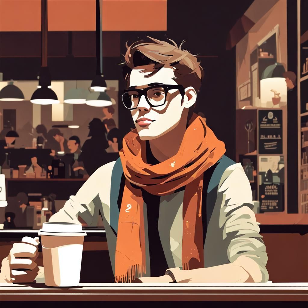 Retro 2D Portrait in WLOP and Pascal Campion Style
